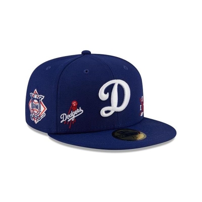 Blue Los Angeles Dodgers Hat - New Era MLB Multi 59FIFTY Fitted Caps USA4832519